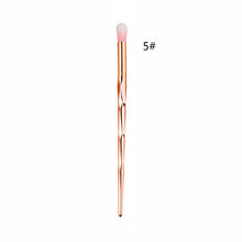 Load image into Gallery viewer, 1pcs  Diamond Rose Gold Makeup Brushes and Fishtail Shaped Foundation Powder Cosmetics Brush Rainbow Eyeshadow Brush Kit dfdf