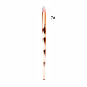 1pcs  Diamond Rose Gold Makeup Brushes and Fishtail Shaped Foundation Powder Cosmetics Brush Rainbow Eyeshadow Brush Kit dfdf