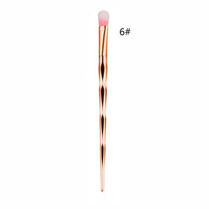 1pcs  Diamond Rose Gold Makeup Brushes and Fishtail Shaped Foundation Powder Cosmetics Brush Rainbow Eyeshadow Brush Kit dfdf