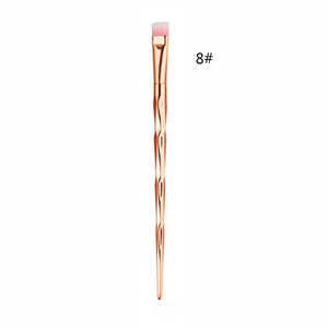 1pcs  Diamond Rose Gold Makeup Brushes and Fishtail Shaped Foundation Powder Cosmetics Brush Rainbow Eyeshadow Brush Kit dfdf