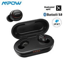 Load image into Gallery viewer, Mpow ipx7 Waterproof T5 Upgraded TWS Earphones Wireless Earbuds Bluetooth 5.0 Support Aptx 36h Playing Time For iPhone Samsung